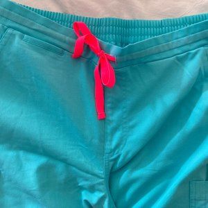 FIGS Yola Scrub Pants Neon Blue